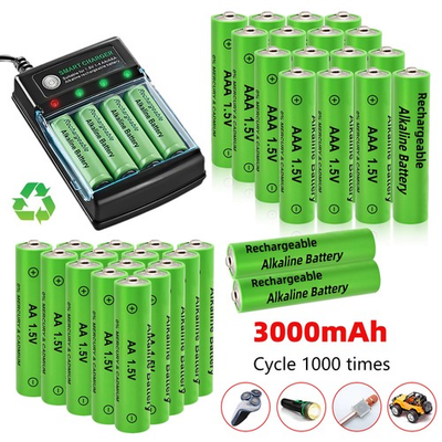 #ad 16Pcs AA AAA Rechargeable Battery Alkaline Batteries 3000mah 1.5V Power Charger $9.99