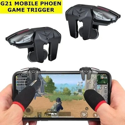 Game Controller 6 Fingers Mobile Phone Gamepad Joystick Trigger For PUBG, COD