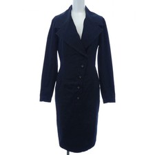Chanel Dress Navy Size 38 Chest 16.5 in Length 39.0 in Vintage 23399 G36