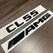 Mercedes Benz CL55 AMG Auto Schriftzug Embleme Flache Aufkleber Schwarz Glanz