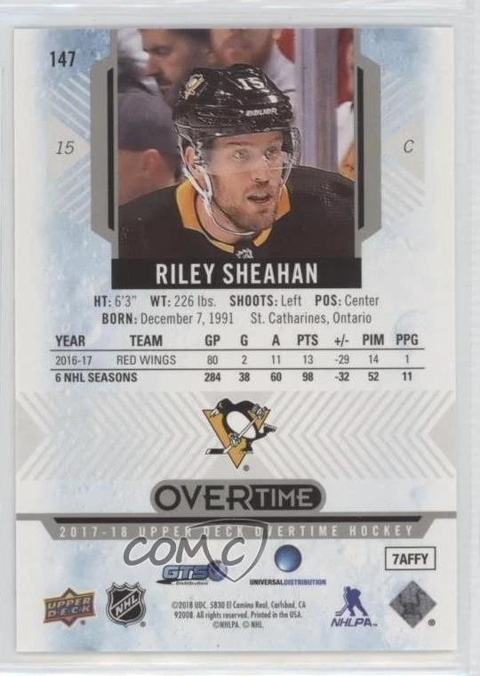 2017-18 Upper Deck Overtime Riley Sheahan #147 - Image 2 of 2
