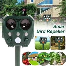 Upgraded Solar Ultrasonic Animal Repellent Dog Cat Skunk Deer Raccoon For Garden