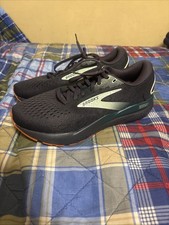 Men s Brooks Ghost 16 Blackened Pearl/Green Running Shoes Size 9D
