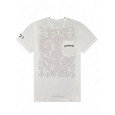 Chrome Hearts White Pink Dagger Logo Tee