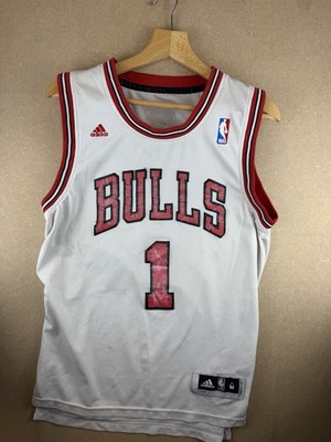     Adidas Chicago Bulls Derrick Rose #1 NBA Trikot Weiß Rot Größe M Herren