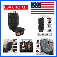 Durable 600D Fabric Car Seat Protector with Adjustable Straps Storage Pockets