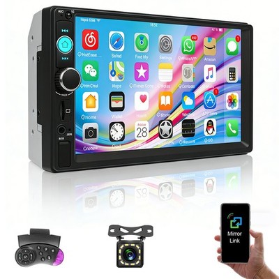 7'' Autoradio Dual 2 Din Touchscreen Bluetooth EQ FM MP5 Player USB Charging