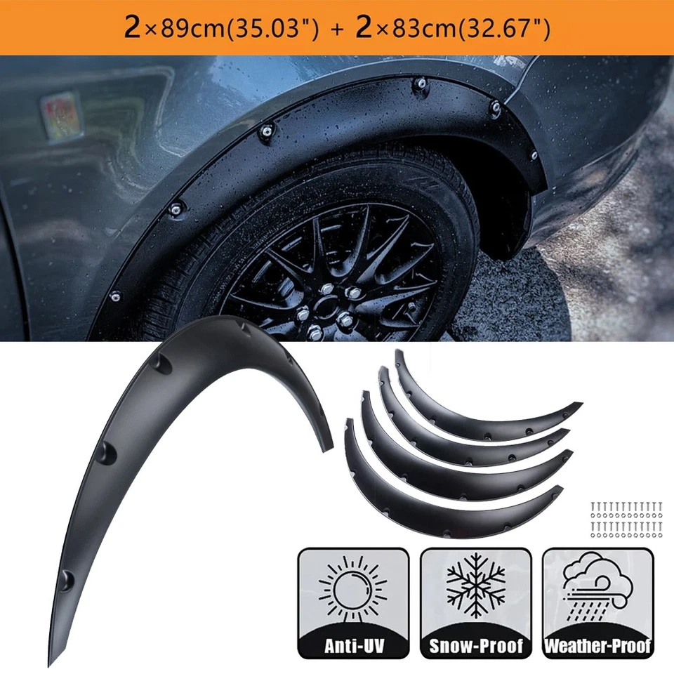 4,5-дюймовые расширители крыльев гибкие дополнительные более широкие колесные арки для Toyota Yaris 2004-2022 - Изображение 3 из 4