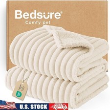 Waterproof Double-Sided Pet Blanket Soft Sherpa Corduroy Dog Cat Protector New