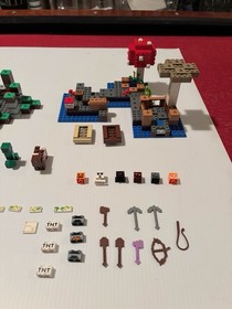 Lego Minecraft Sets 21102, 21113, 21123, 21129, 21152 Incomplete