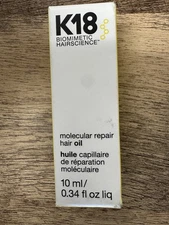 K18 Molecular Repair Hair Oil 0.34 oz 10ml Damage Repair Smooth Shine NEW