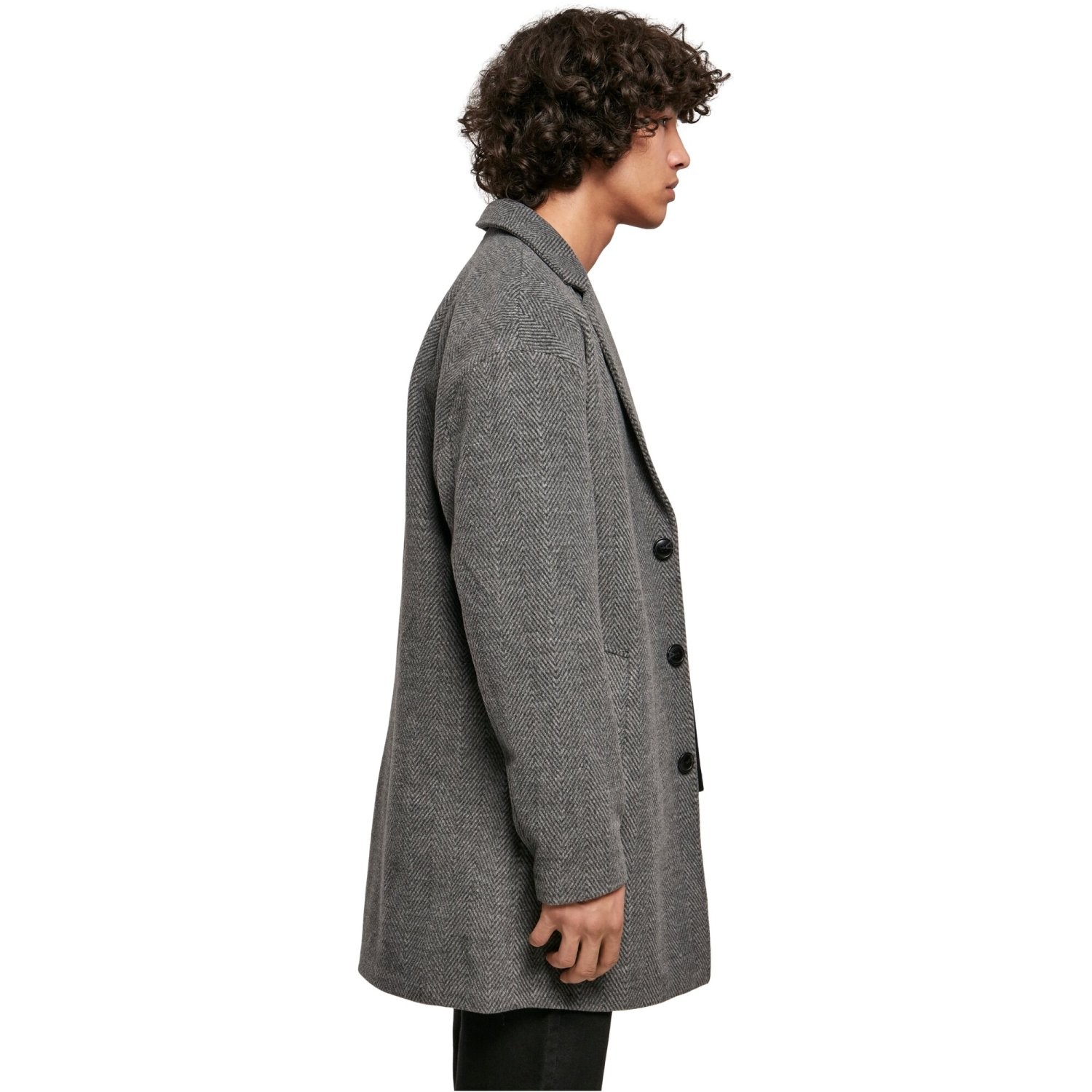 Urban Classics - Classic Herringbone Coat grey
