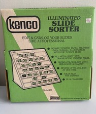 VINTAGE KENCO ILLUMINATED SLIDE SORTER MODEL 450 IN ORIGINAL BOX