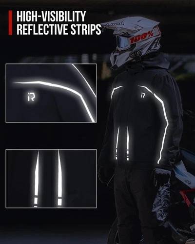 RIDEIRON Motorcycle Rain Gear for Men & Women, Waterproof Rain Suit image 6