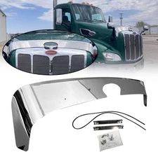 430 Stainless Steel Hood Shield Bug Deflector for 2013+ Peterbilt 579