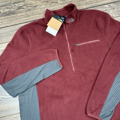 The North Face Men's Boreas Half-Zip Fleece Top Sumac Burgundy Size XL NEW