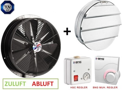 Axialventilator Axial Radial Industrie Metall Gebläse Wand Fenster versch Größen