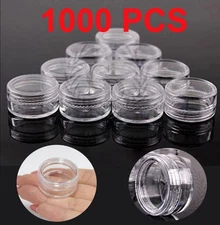 1000pcs 5 gram Clear Lid Pots Jar cosmetic makeup cream container Jewelry 5g 5ml