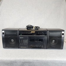 Sony CFS-1020 Vintage Boombox Cassette Radio  Detachable Speakers  Serviced