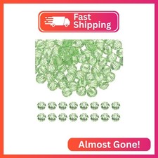 PATIKIL 8mm Round Crystal Beads, 100 Pcs Glass Faceted Ball Beads Loose Spacer B