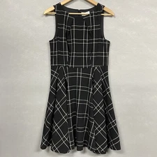 Elle Plaid Dress Women’s 10 Dark Academia Sleeveless Vintage Style 90s Y2K LBD