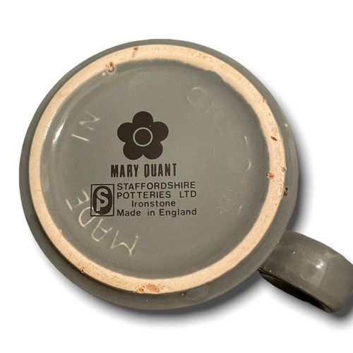 Vintage RARE MARY QUANT GREY FLORAL MUG | Staffordshire Made in England VGC - Picture 4 of 11