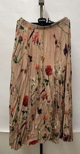 Valentino Women's Silk Pleated Floral Long Skirt Choose Size UB0RA702624