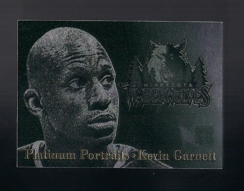 1996-97 KEVIN GARNETT FLEER METAL PLATINUM PORTRAITS CARD #2 - NM/Mint Condition