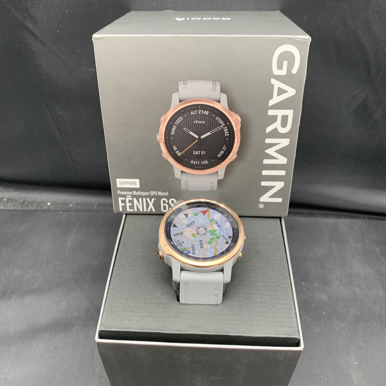Garmin Fenix 6S Sapphire Premium Multisport GPS Watch - Gray/Ros
