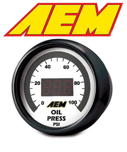 AEM Electronics Digital Oil / Fuel 0100 PSI Pressure Gauge 304401 eBay
