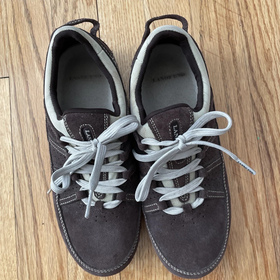 Land’s End - Zapatos Mujer Talla 6.5 B - Gamuza Marrón - Construcción Calidad - 43 Foto 3 de 4