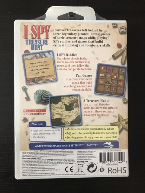 LEAPFROG GAME NEW I SPY TREASURE HUNT AGES 6 9 EXPANDED PLAY FOR 