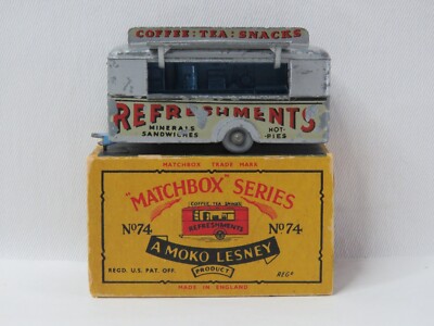 1959 Moko Lesney Matchbox #74 Mobile Refreshment Canteen w/Original Box