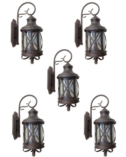 Multi-Pack Aluminum Outdoor Lantern Wall Lighting Fixture Rusted Sconce WD - Picture 6 of 7