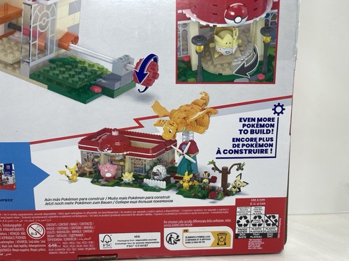 Mega Construx Forest Pokemon Center 648 Piece Block Building Play Set New - Picture 7 of 10