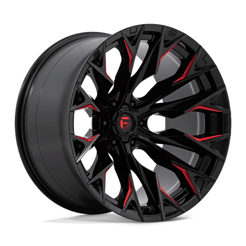 Fuel 1PC D823 FLAME 22X12 6X139.7 44 106.10 GLOSS BLACK MILLED W
