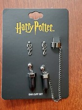 Harry Potter Deathy Hallows Cuff Earring Set HTF