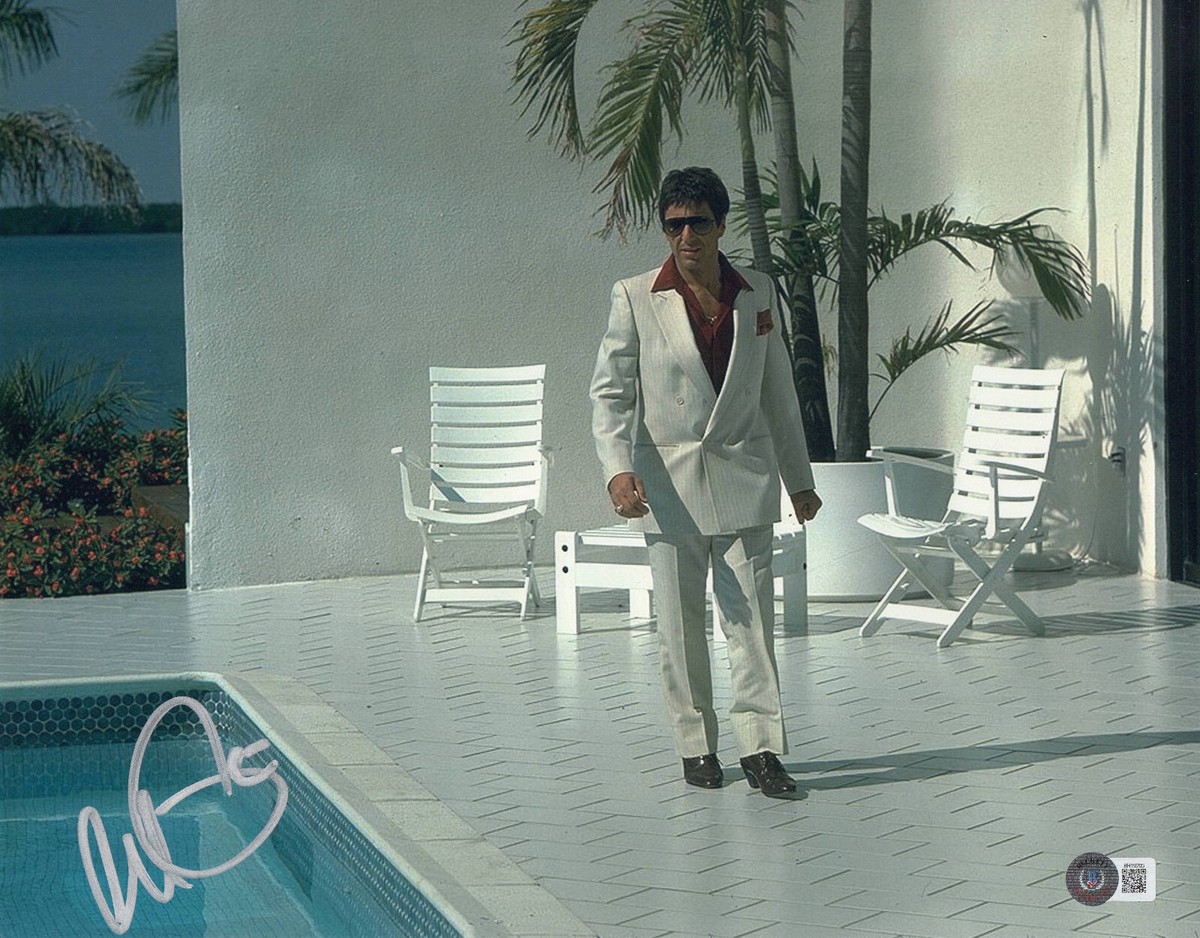 Al Pacino Signed Autograph Scarface 11X14 Photo BAS Beckett Tony
