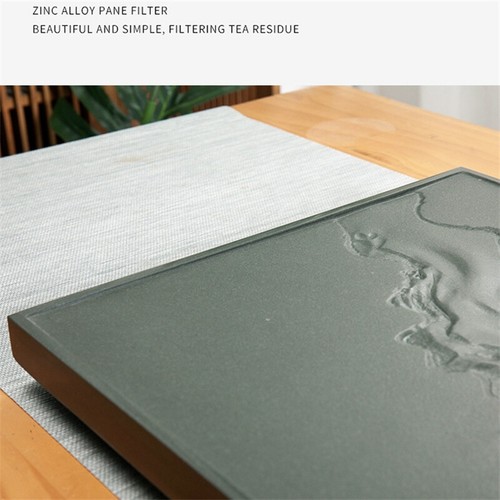 Wujinshi Tea Tray Green Stone Tea Table Sea of tea Embossed Drain Tea Tray - Picture 17 of 18