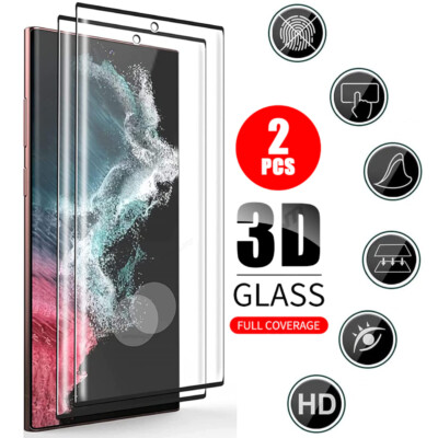 2X Tempered Glass Screen Protector For Samsung Galaxy S25 S24 S23 S22 S21 S20