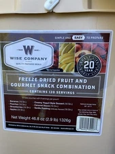 Wise Freeze Dried Fruit & Gourmet Snack Combination 120 Servings 