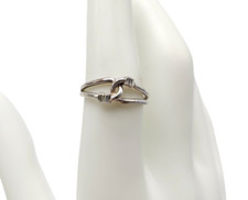 925 Sterling Silver Infinity Link Knot Ring Size 6.75 Vintage