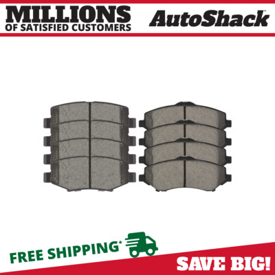 Front & Rear Ceramic Brake Pads For 2007-2018 Jeep Wrangler JK - Low Dust & Quiet