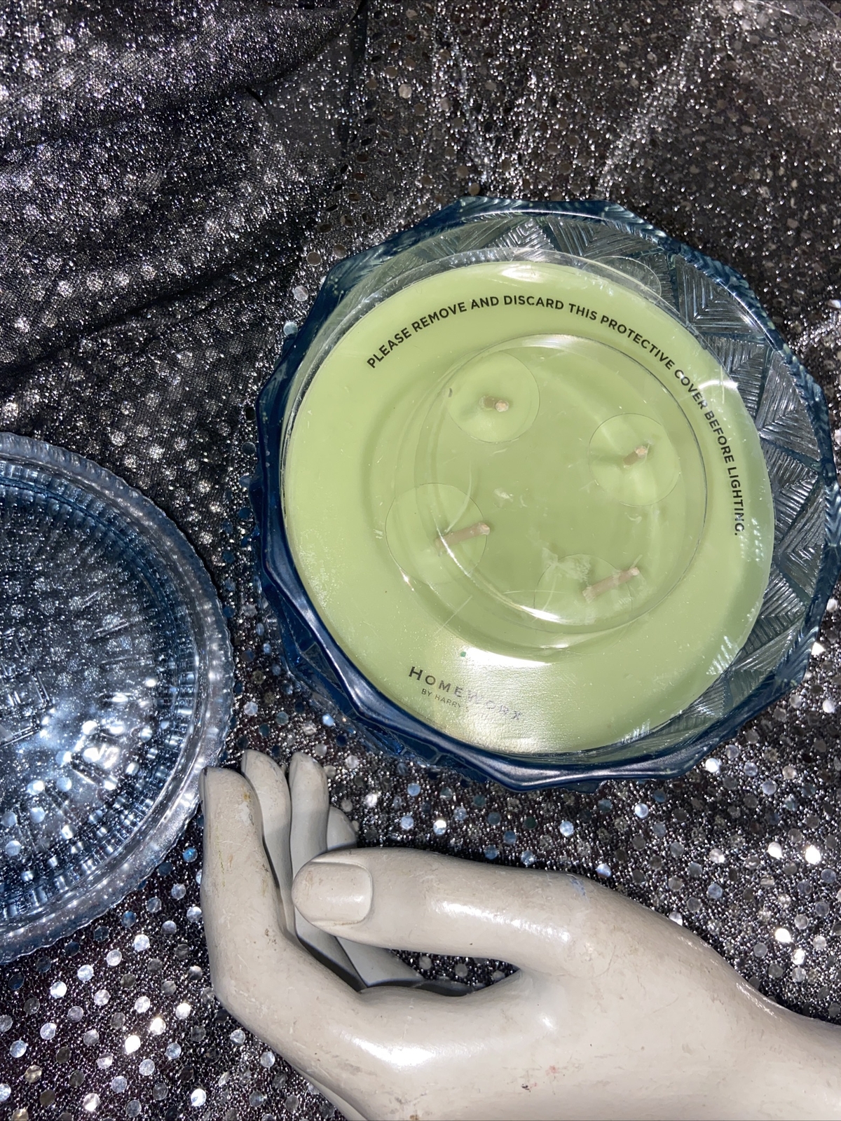 Homeworx LET IT SNOW/Harry Slatkin Candle 18 oz4 Wick Decorative Glass