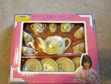 NIB Child's China Porcelain Tea Set Vtg.