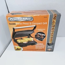 Proctor Silex Durable Panini Press & Compact Grill 25440 New Sale Freeship