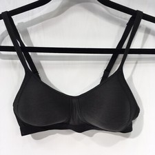 Hanes Bra Heather Black Gray Wireless Medium Smooth Cup Women