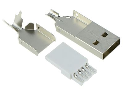 USB Type A Rewireable Plug Connector