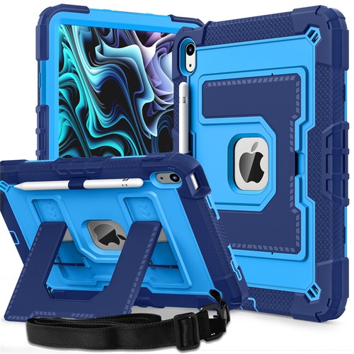 For iPad 11th 10th Gen 2025 A16 Case Kids Friendly Shockproof Stand Cover Strap - Picture 23 of 104