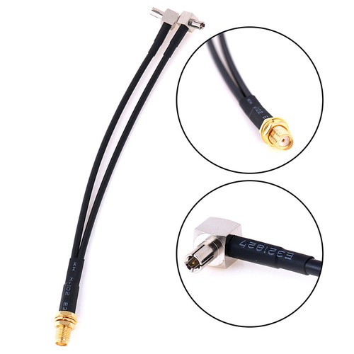 15cm SMA Female To 2 x TS9 Male Plug Y Splitter Combined Pigtail Cable RGSEZ8 - Zdjęcie 2 z 12